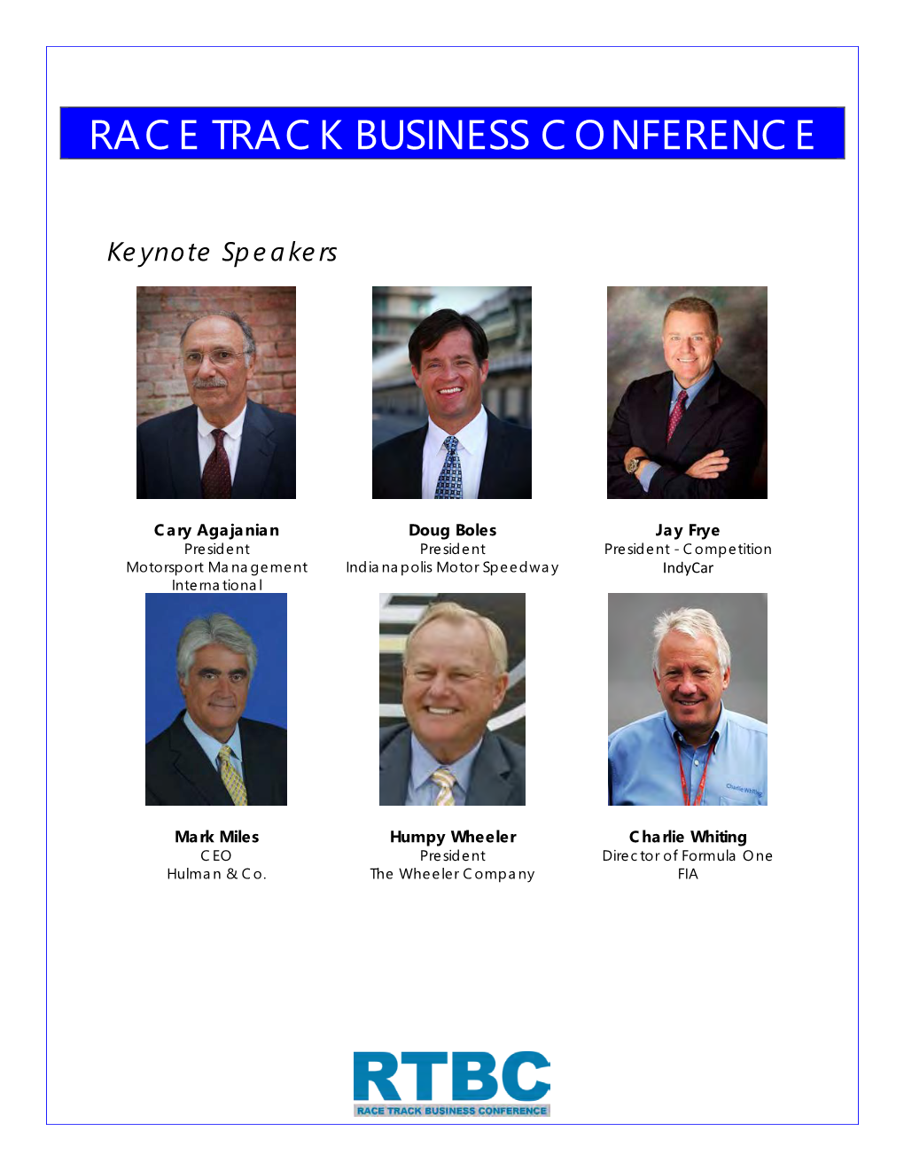 Race Track Business Conference