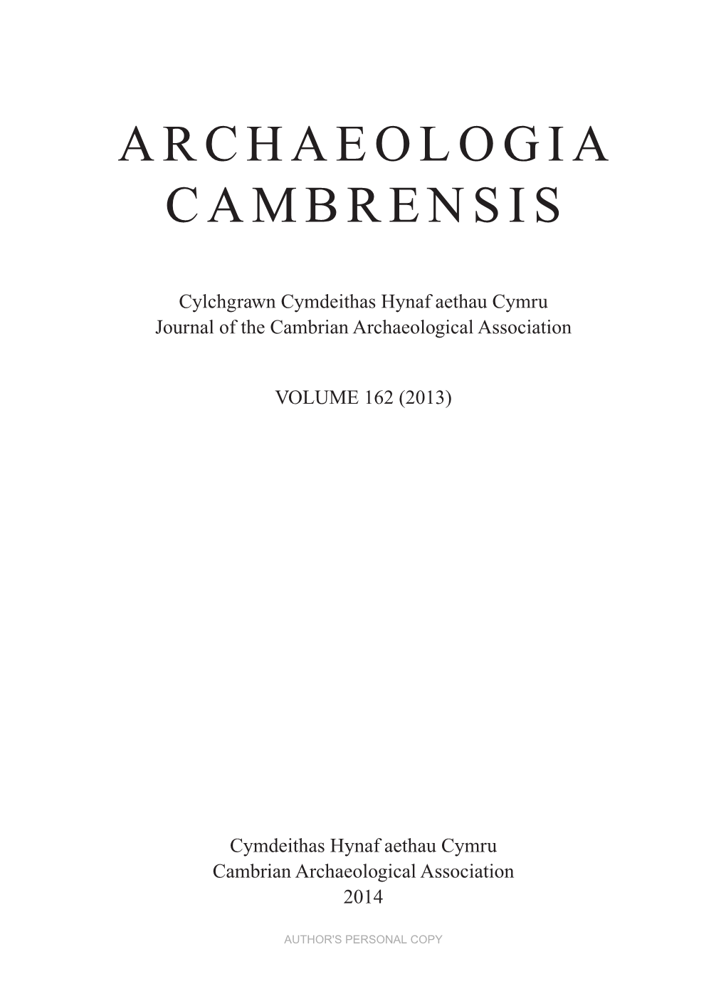 Archaeologia Cambrensis