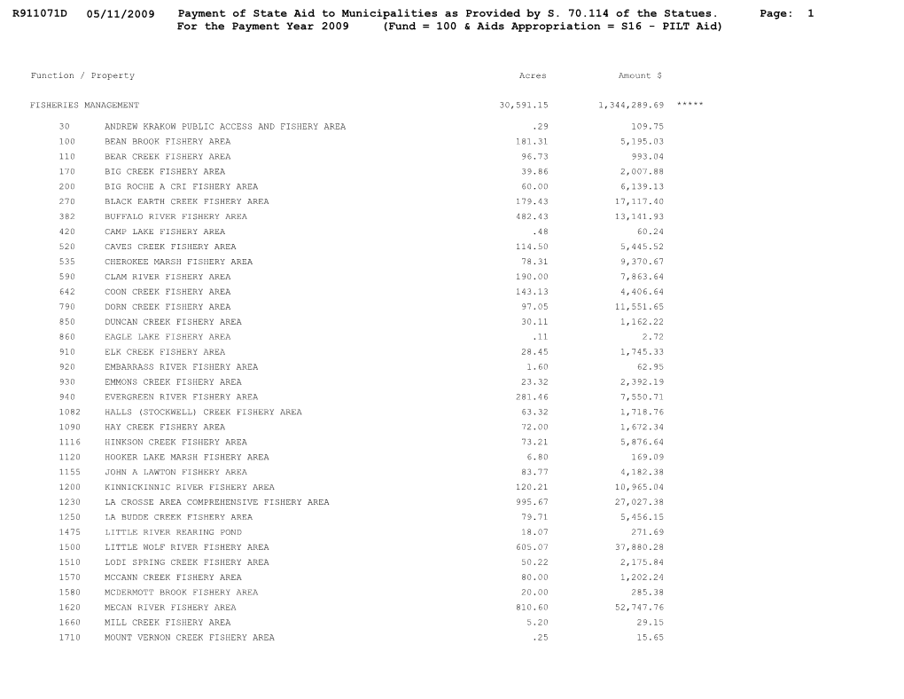 R911071D 05/11/2009 Page: 1 Payment of State Aid To