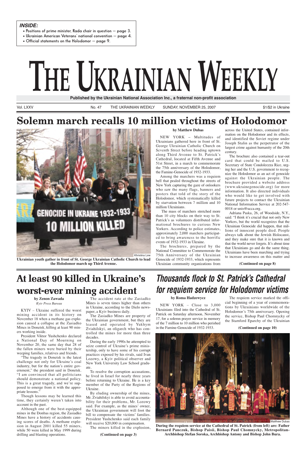 The Ukrainian Weekly 2007, No.47