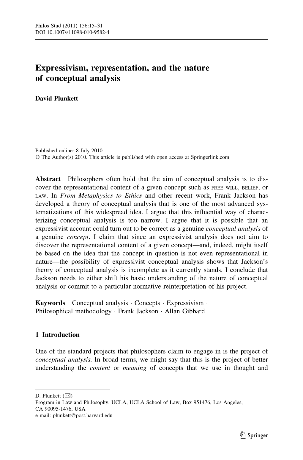 Expressivism, Representation, and the Nature of Conceptual Analysis