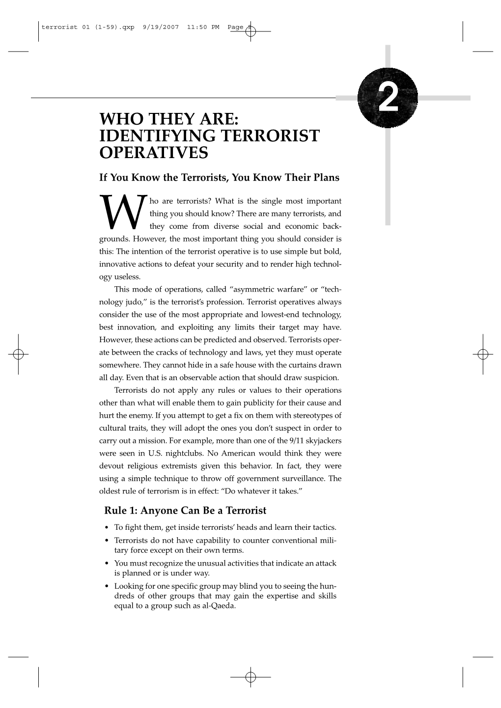 Identifying Terrorist Operatives