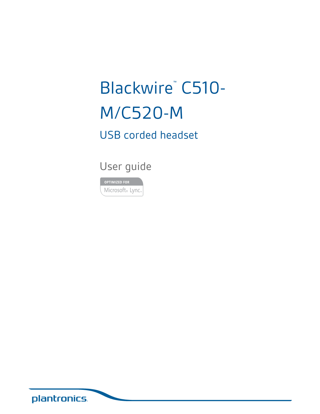 Blackwire™ C510- M/C520-M USB Corded Headset