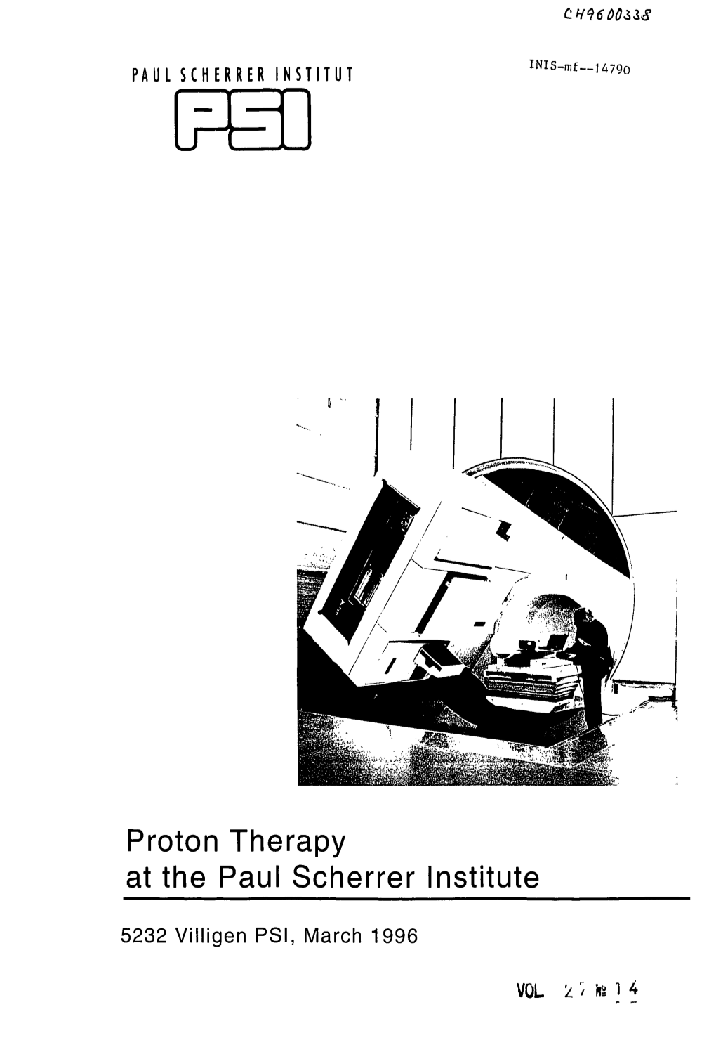 Proton Therapy at the Paul Scherrer Institute