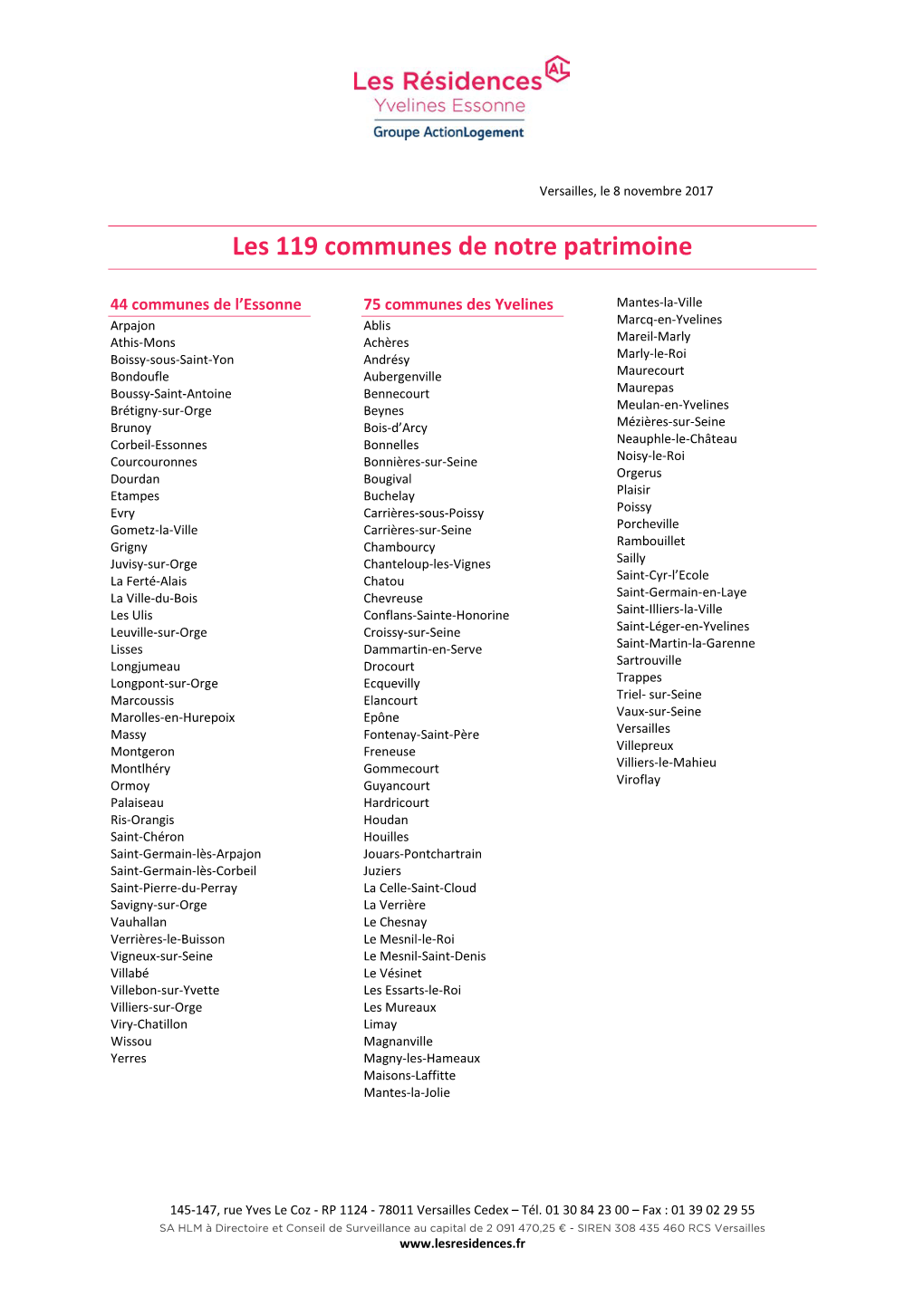 Les 119 Communes De Notre Patrimoine