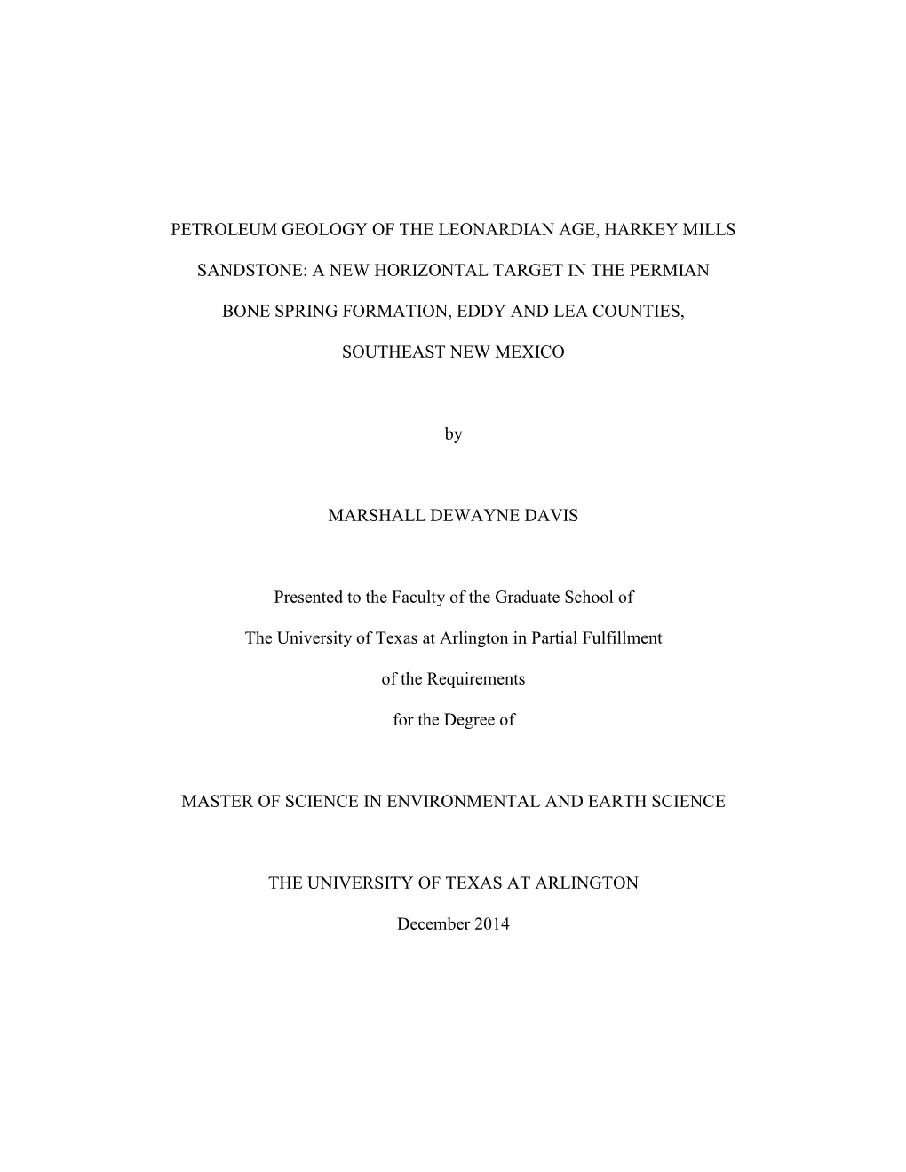 Petroleum Geology of the Leonardian Age, Harkey Mills