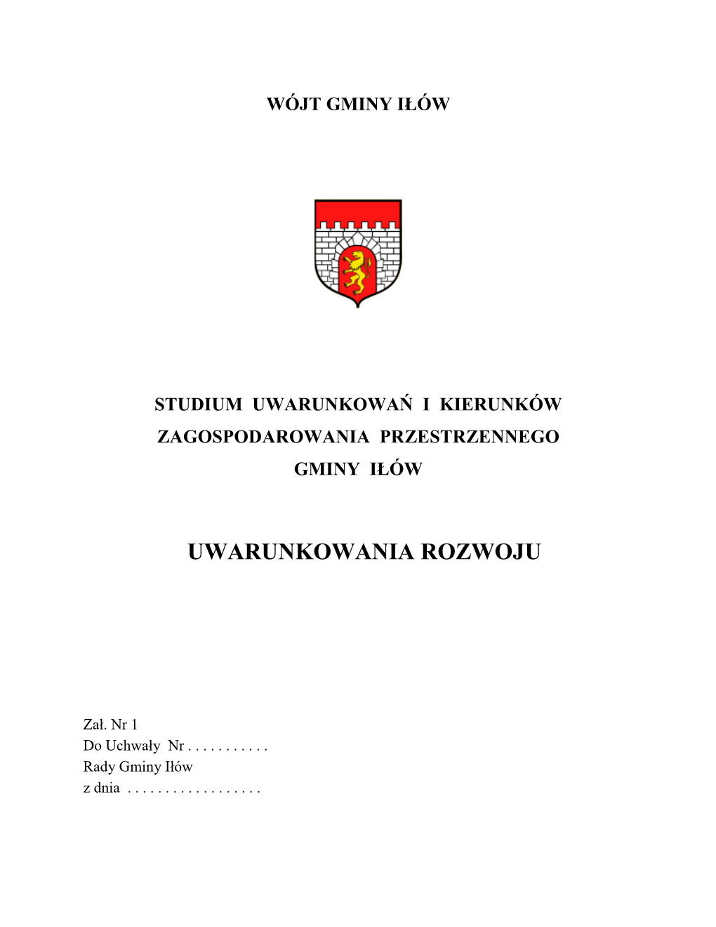 Studium Uwarunkowań I Kierunków Zagospodarowania Przestrzennego