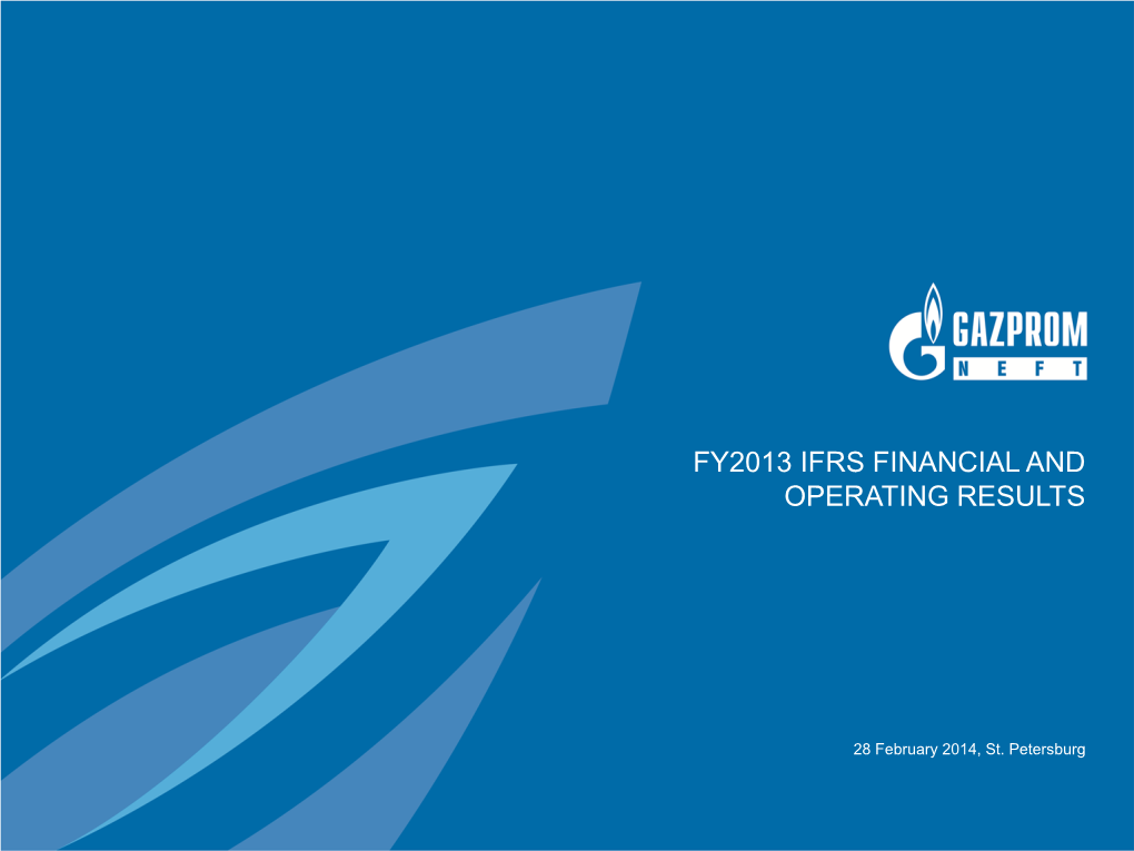 Ifrs Financial and Operating Results for Second Quarter 2012