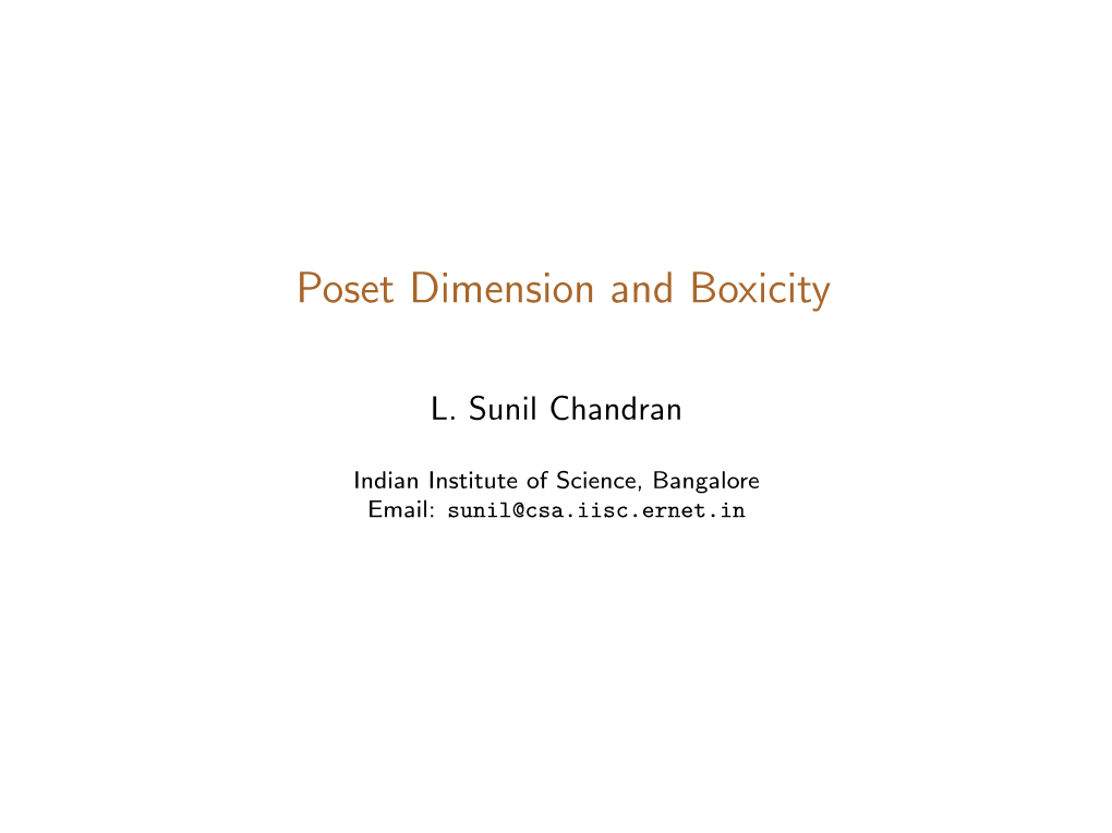 Poset Dimension and Boxicity