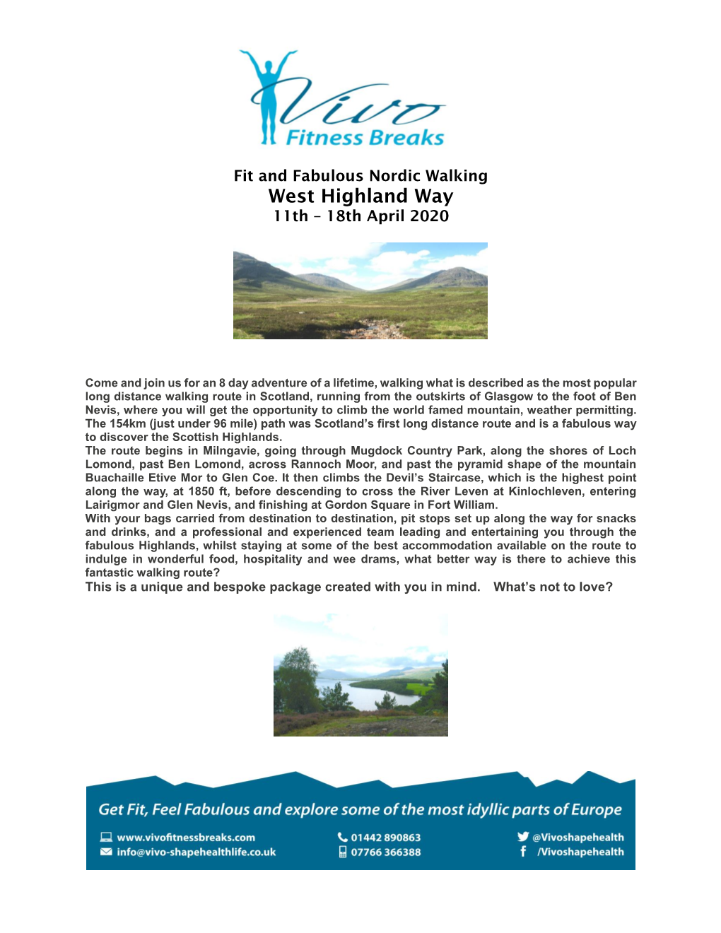 West Highland Way 11Th – 18Th April 2020