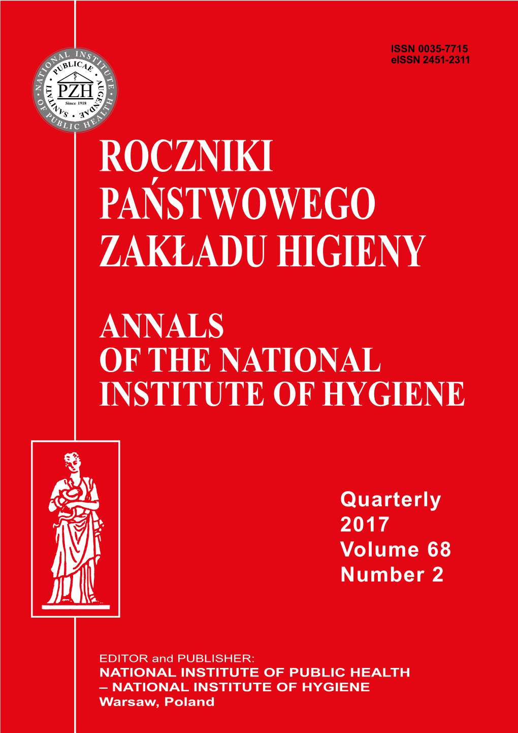 ROCZNIKI PAŃSTWOWEGO ZAKŁADU HIGIENY - 2017, Vol