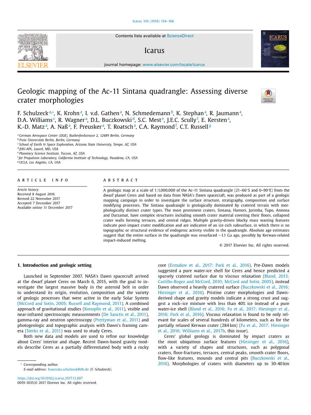 Geologic Mapping of the Ac-11 Sintana Quadrangle: Assessing Diverse Crater Morphologies