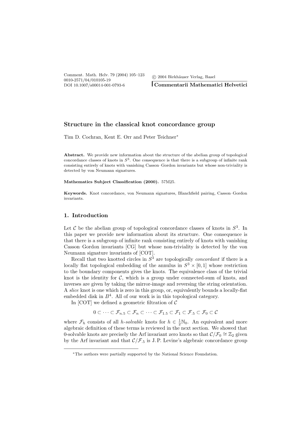 Structure in the Classical Knot Concordance Group