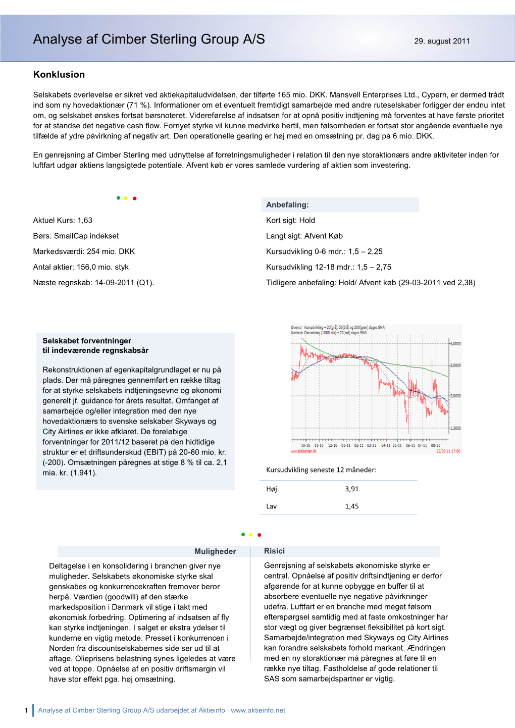 Analyse Af Cimber Sterling Group A/S 29