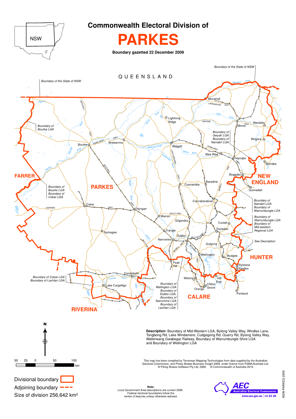 PARKES Boundary Gazetted 22 December 2009