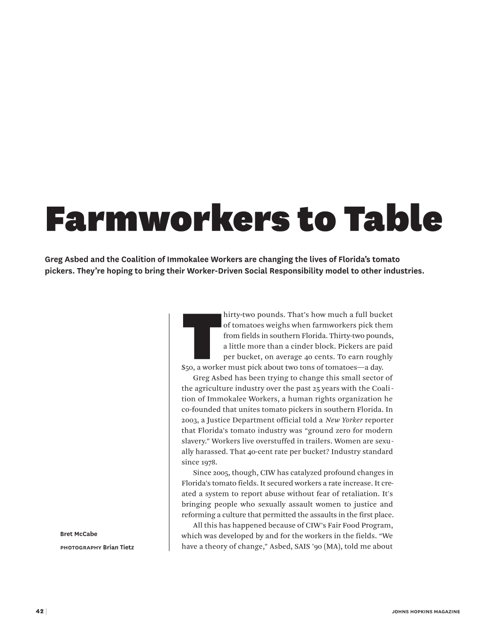 Farmworkers to Table