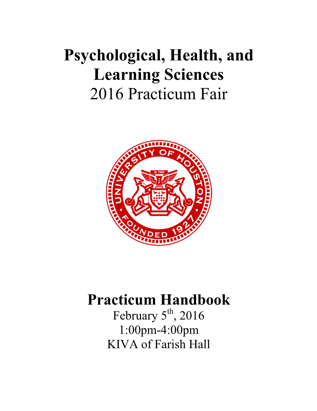 Practicum Fair Handbook 2016