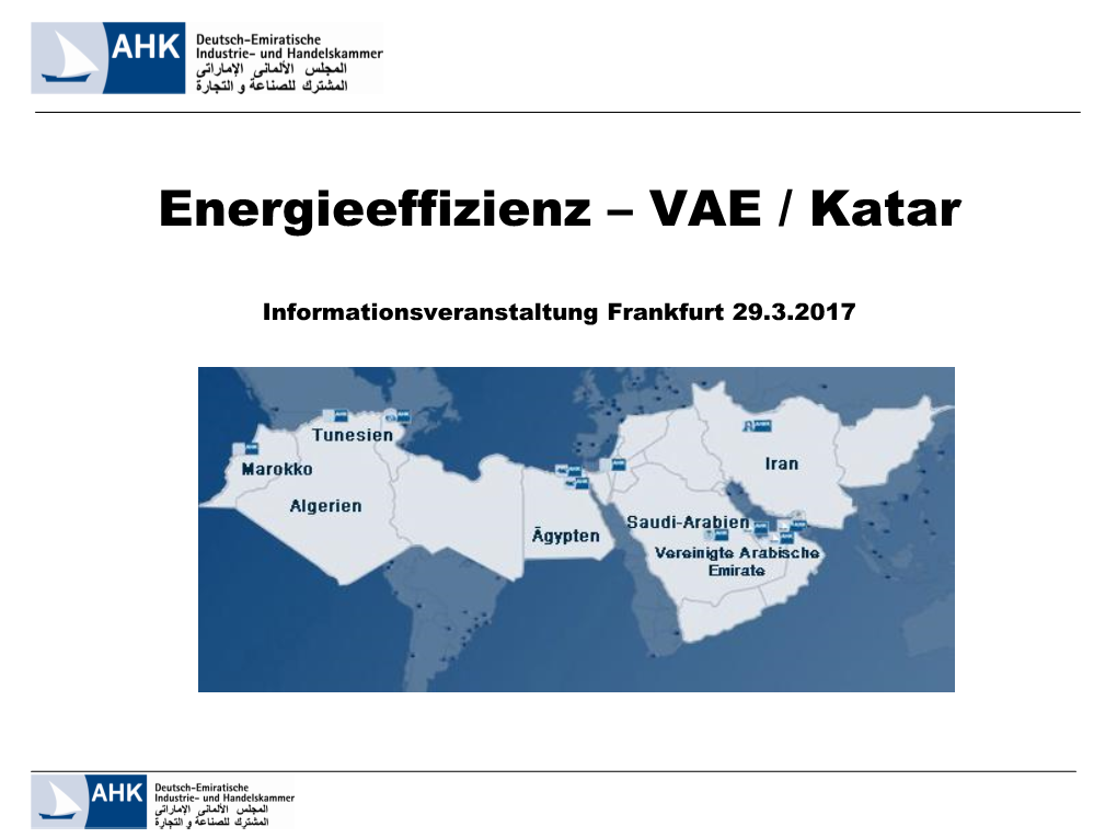 Energieeffizienz – VAE / Katar