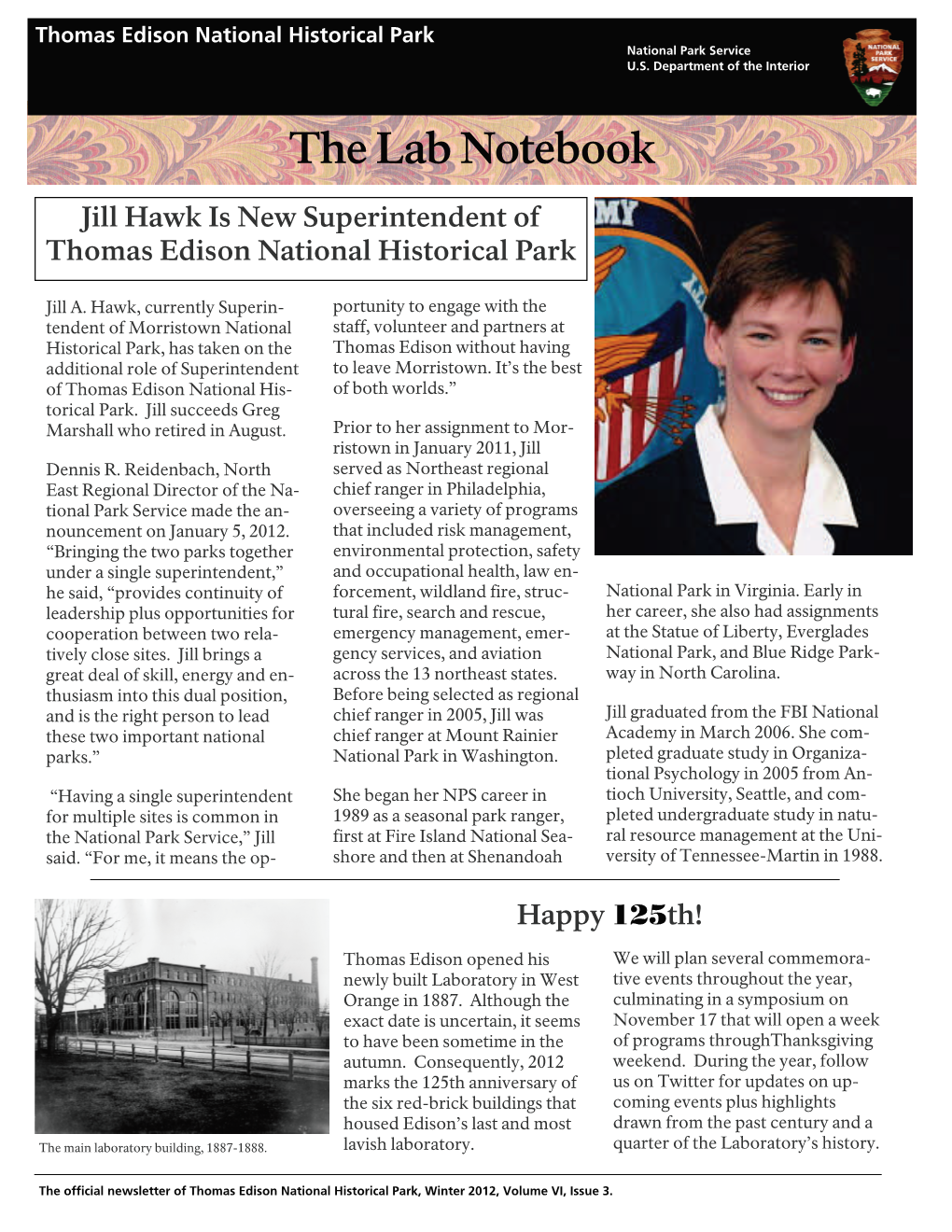 The Lab Notebook Jill Hawk Is New Superintendent of Thomas Edison National Historical Park