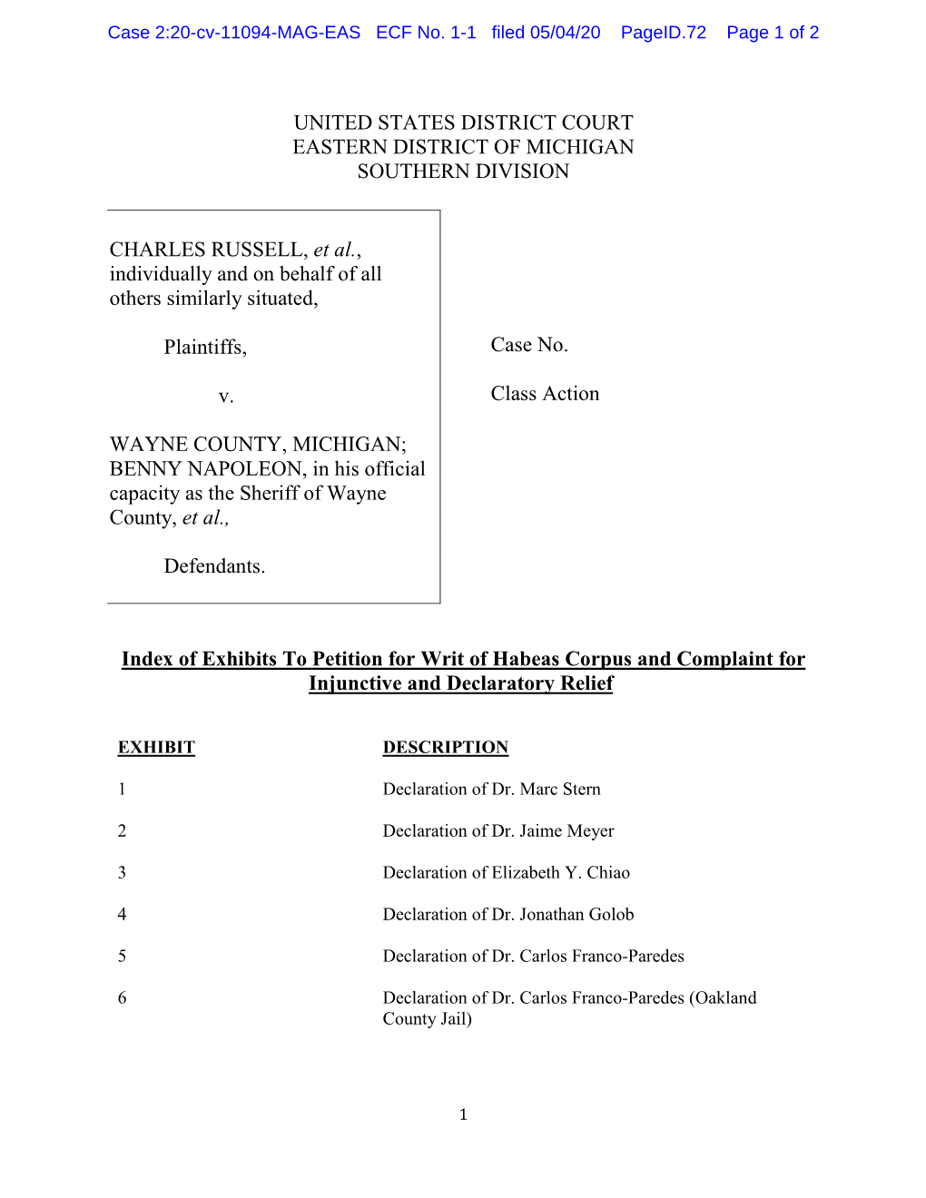 Case 2:20-Cv-11094-MAG-EAS ECF No. 1-1 Filed 05/04/20 Pageid.72 Page 1 of 2