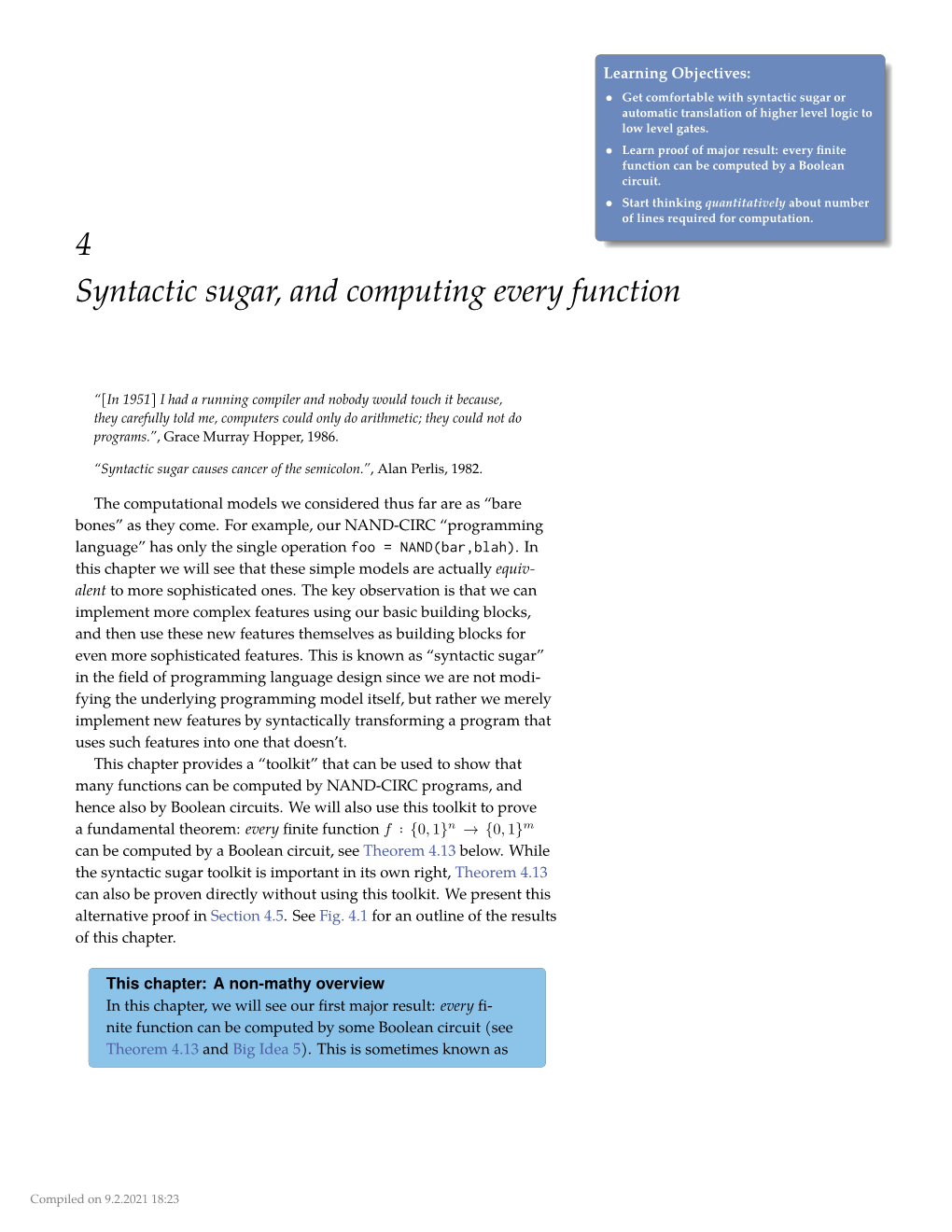 4 Syntactic Sugar, and Computing Every Function