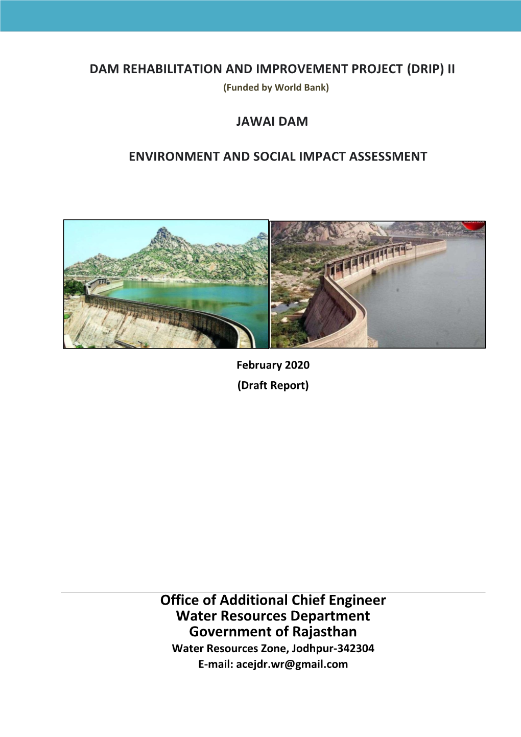 Jawai Dam Environment and Social Impact Assessment