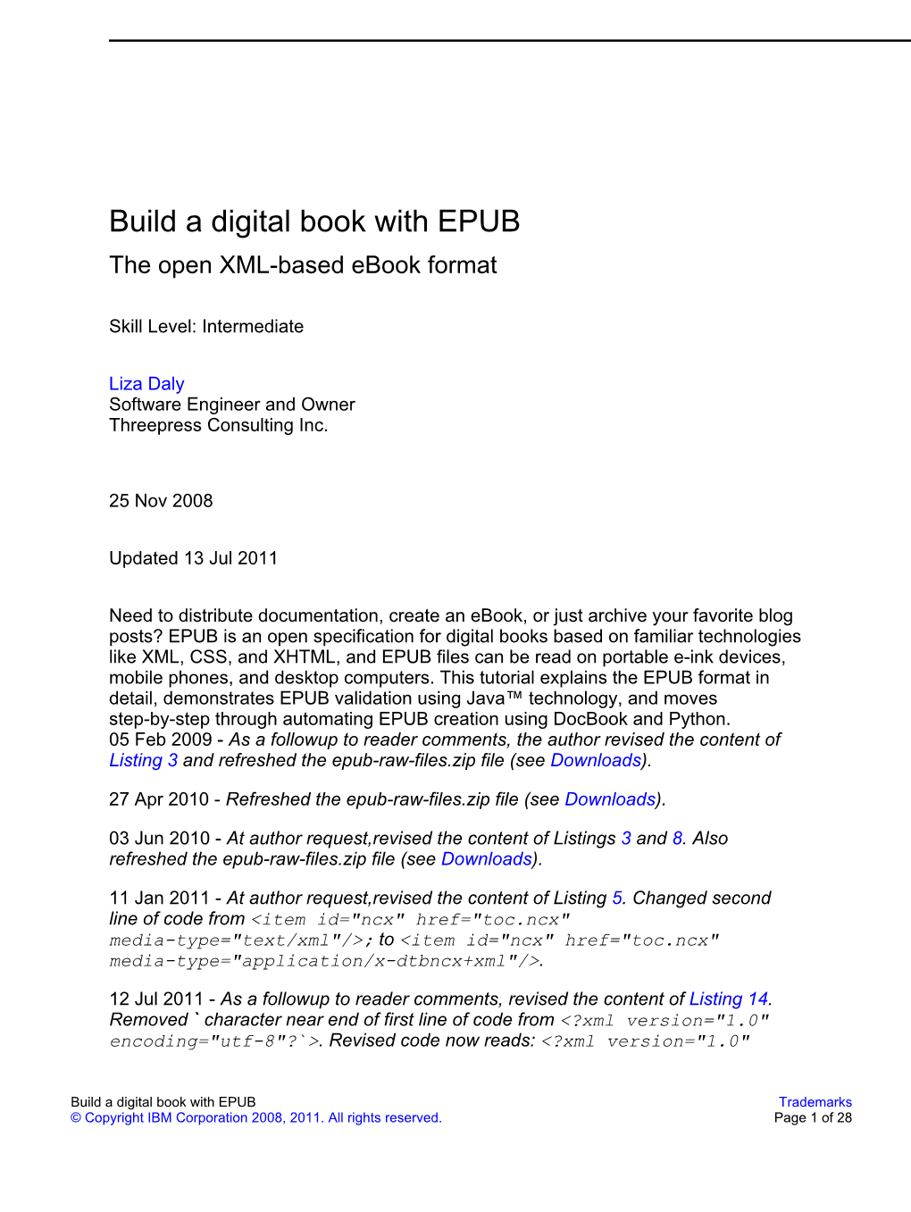 Build a Digital Book with EPUB the Open XML-Based Ebook Format