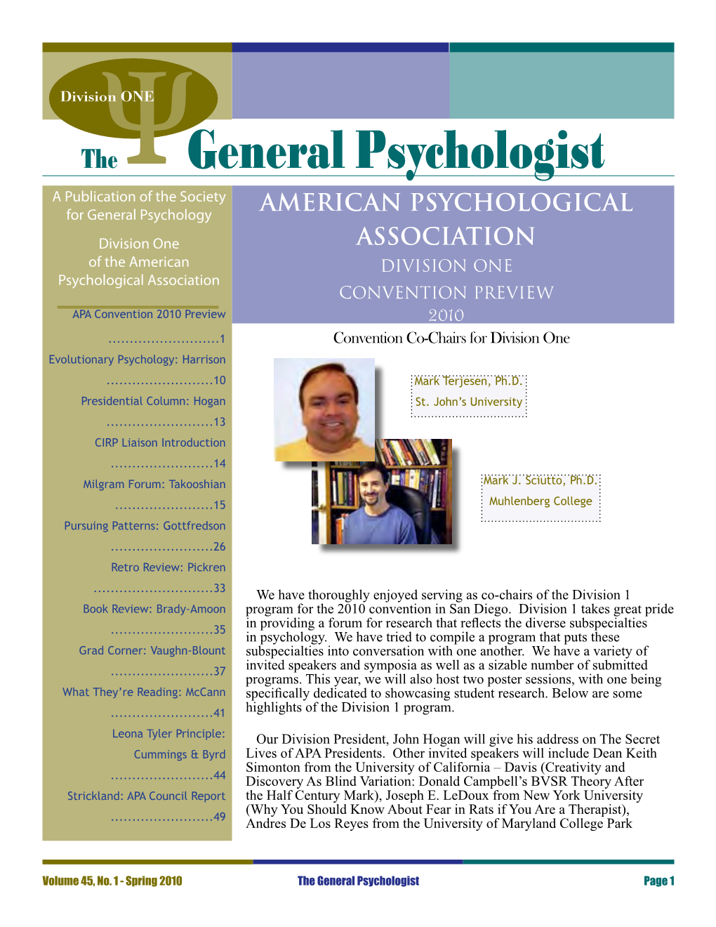 American Psychological Association, Person and Context