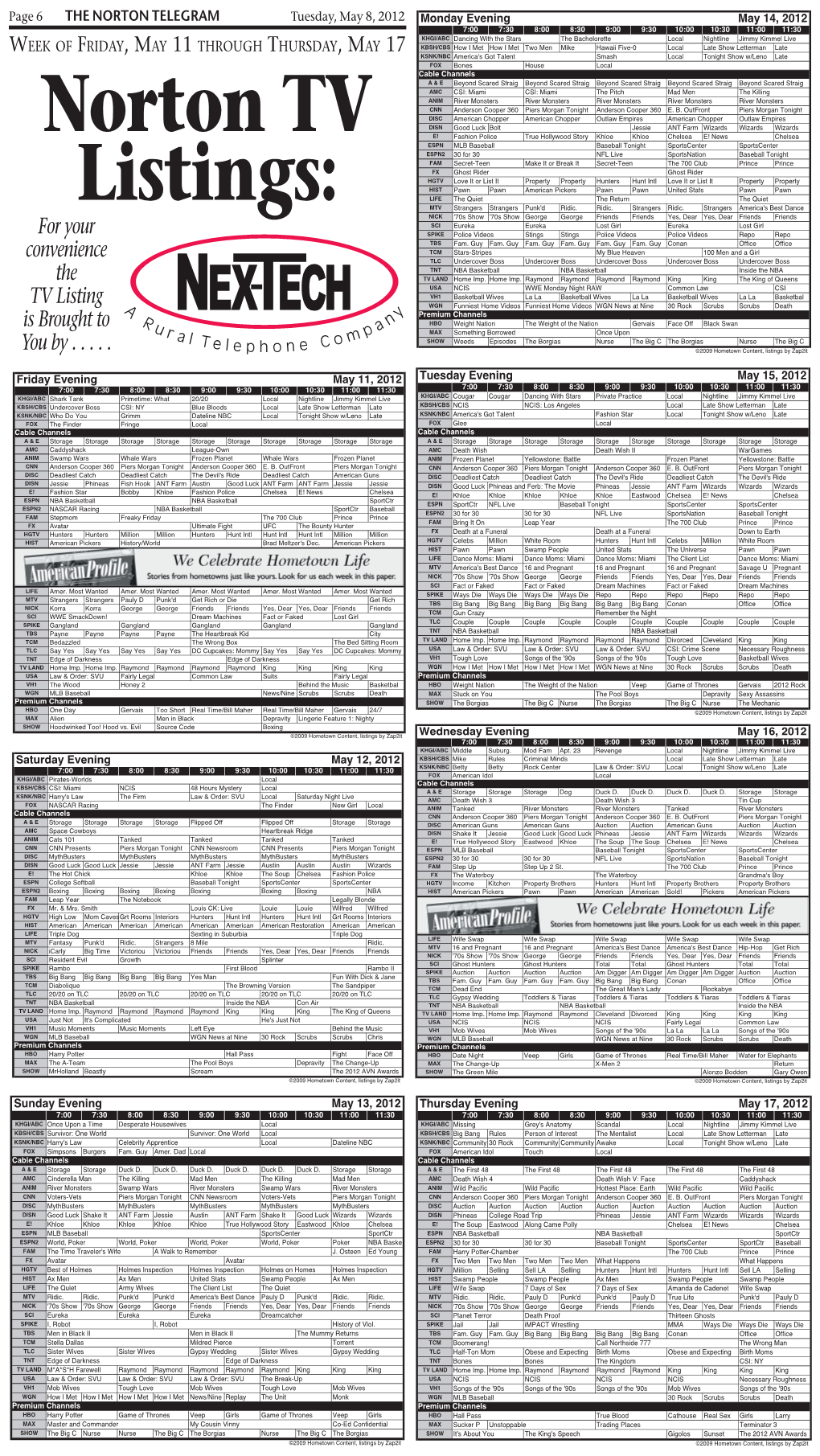 06 5-8-12 TV Guide.Indd