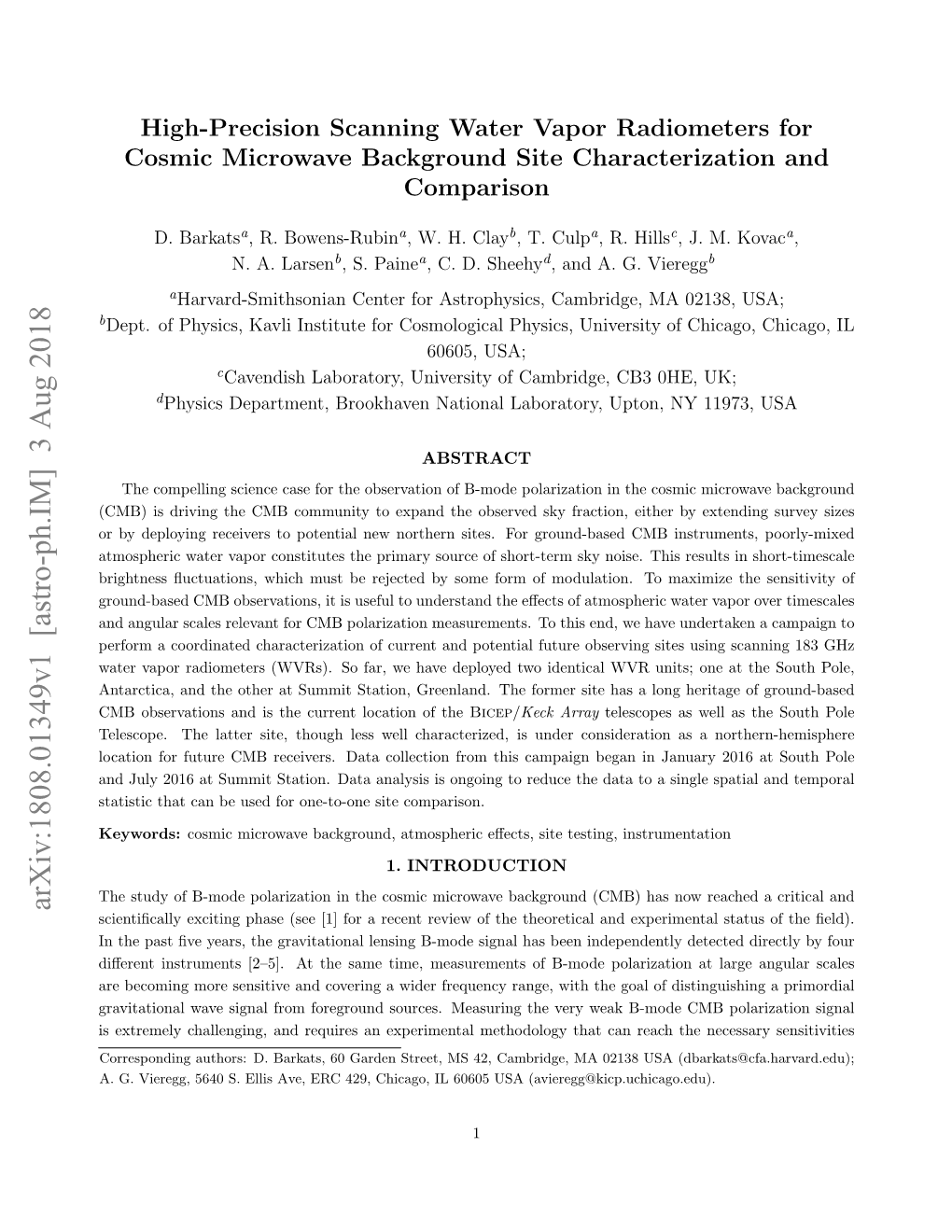 High-Precision Scanning Water Vapor Radiometers for Cosmic Microwave Background Site Characterization and Comparison