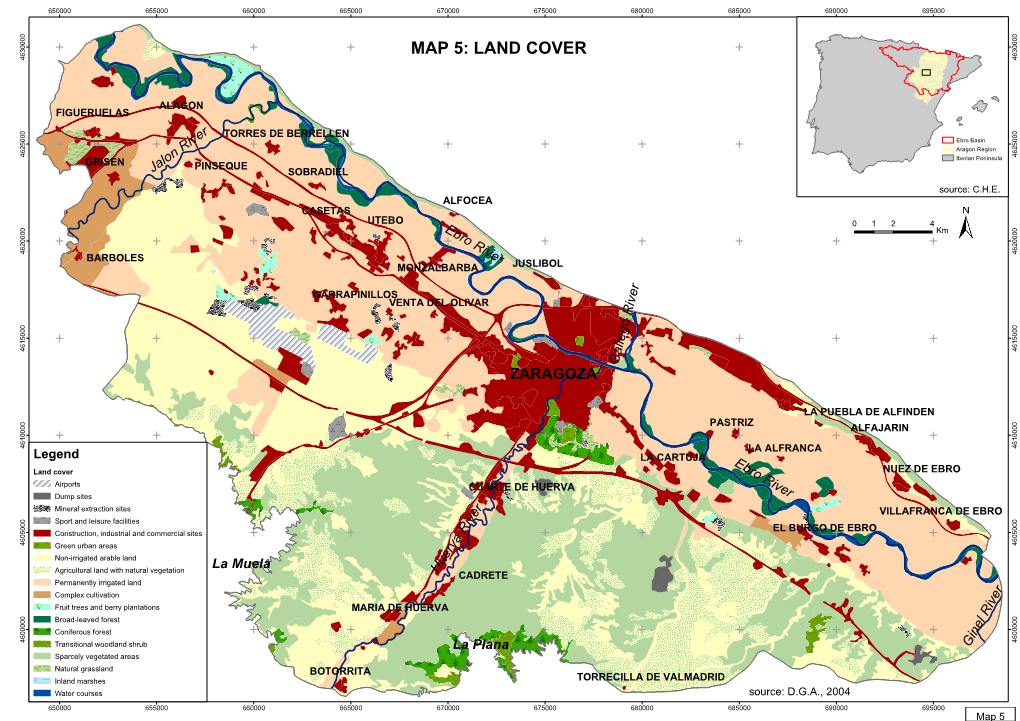 Map 5: Land Cover 463 4630000