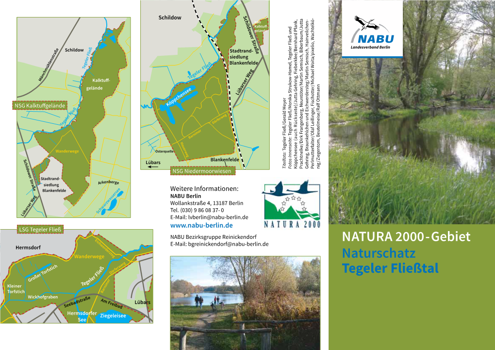 NATURA 2000-Gebiet Naturschatz Tegeler Fließtal