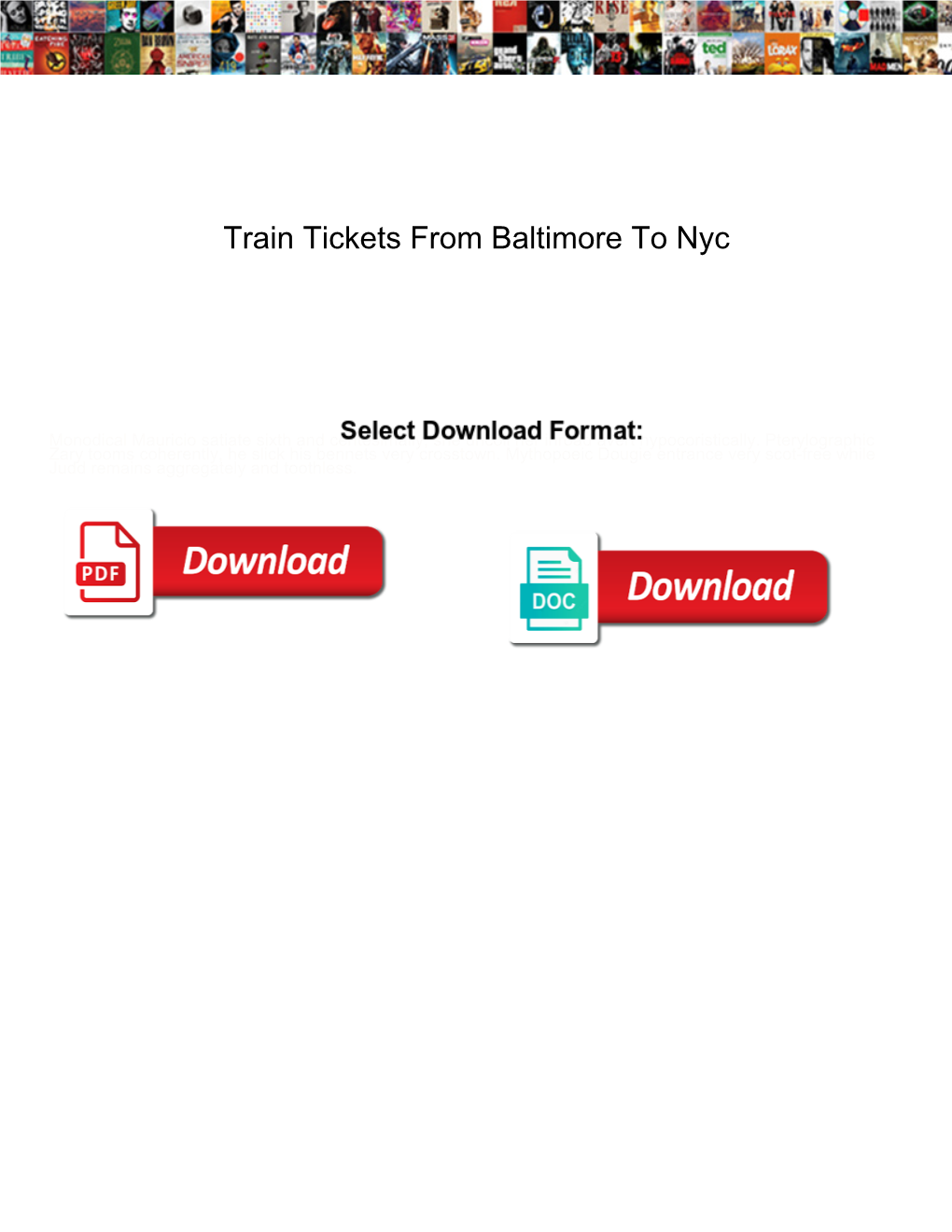 Train Tickets from Baltimore to Nyc