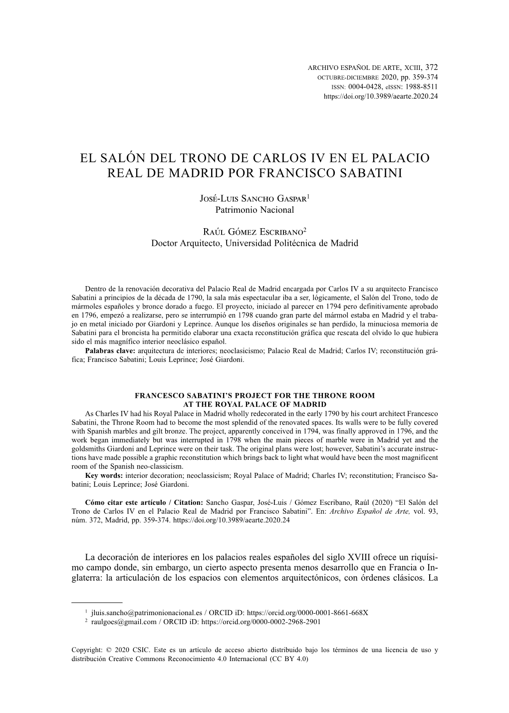 El Salón Del Trono De Carlos Iv En El Palacio Real De Madrid Por Francisco Sabatini