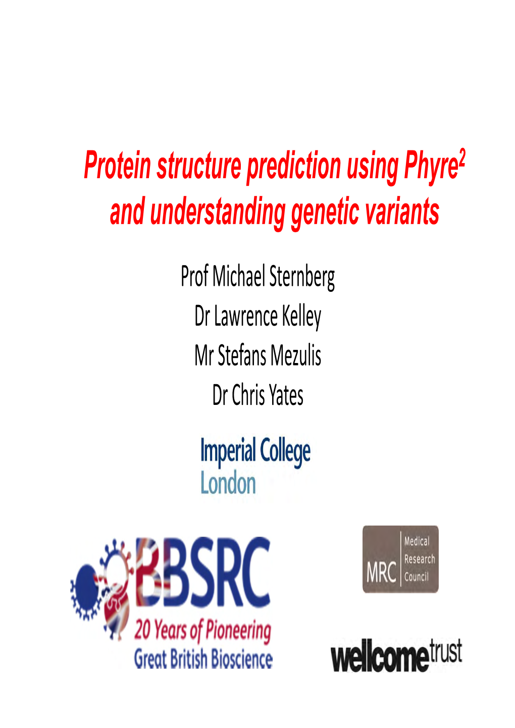 Protein Structure Prediction Using Phyre2 and Understanding Genetic