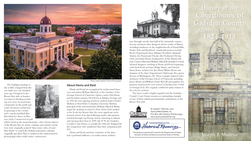 History of the Courthouses of Gadsden County 1824 – 1913