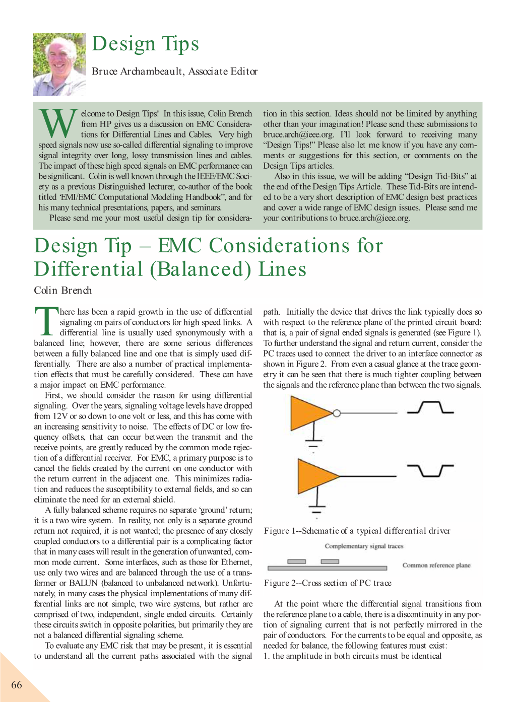 EMC Considerations for Differential (Balanced) Lines Colin Brench