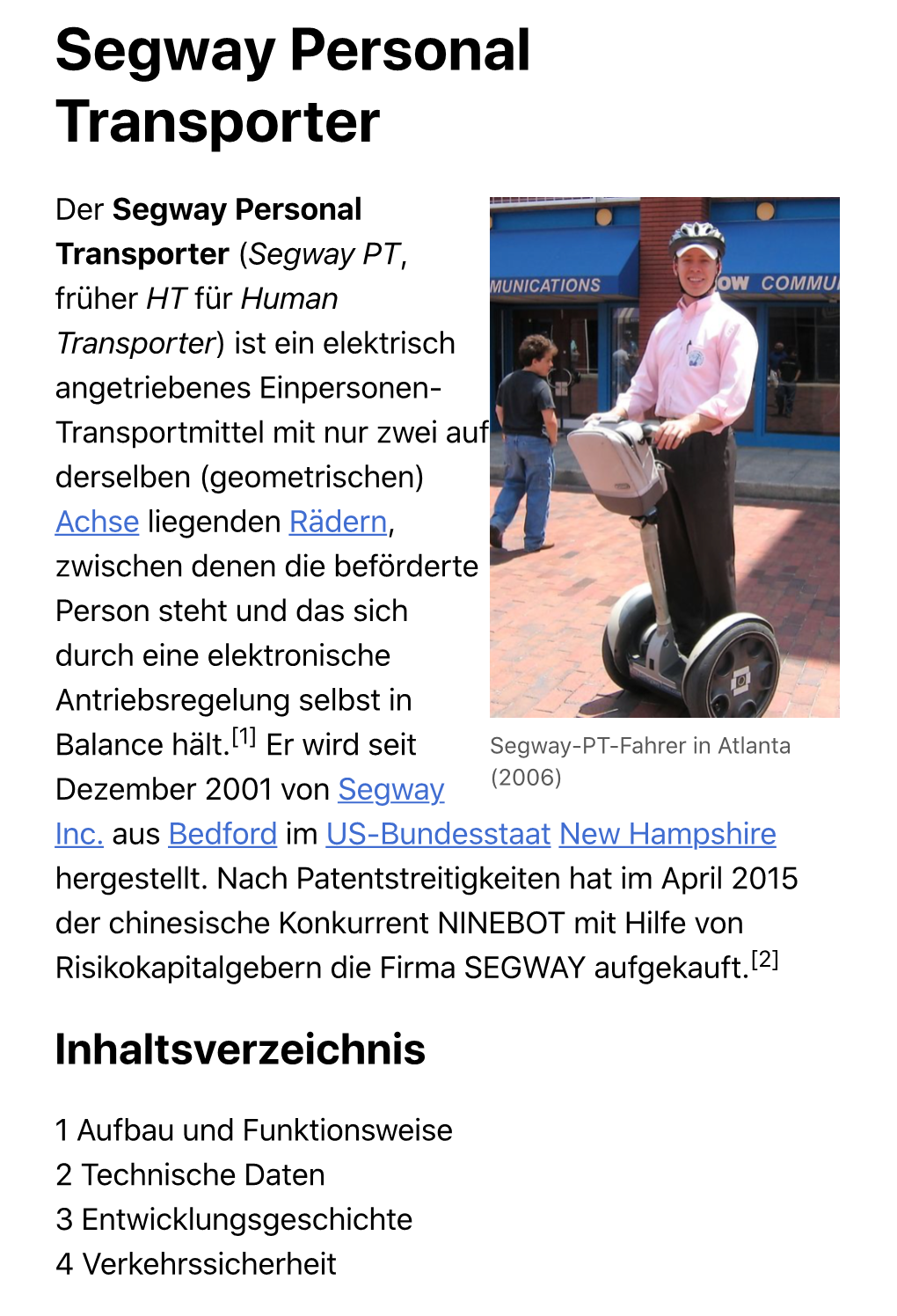 Segway Personal Transporter