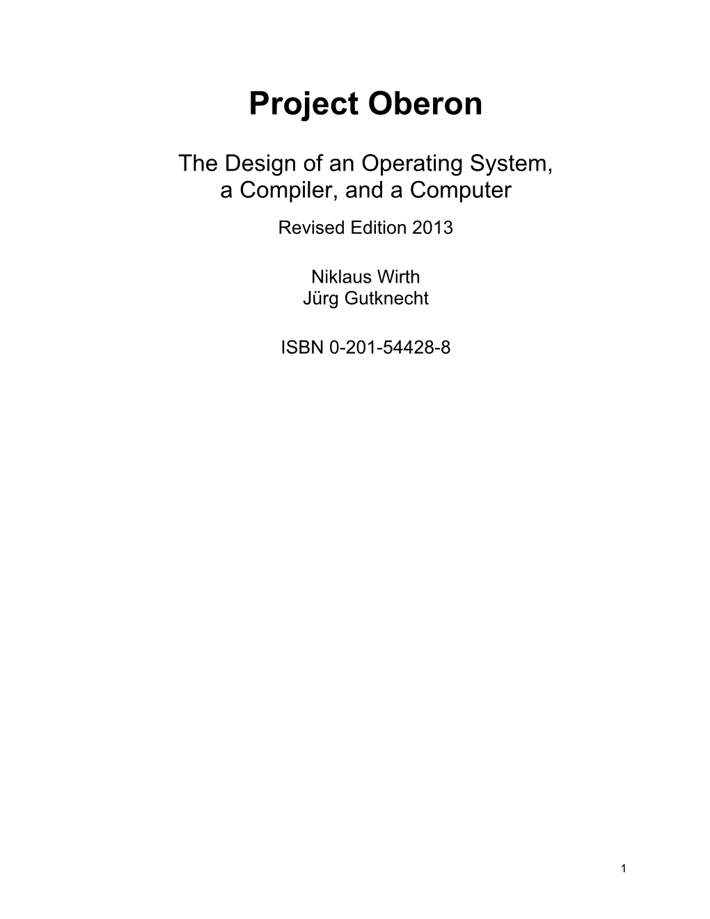 Project Oberon