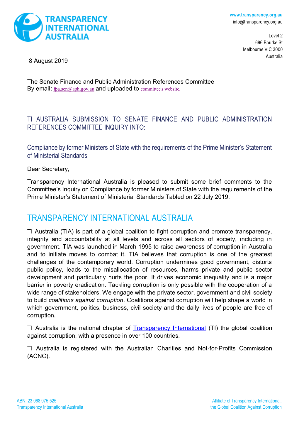 Transparency International Australia