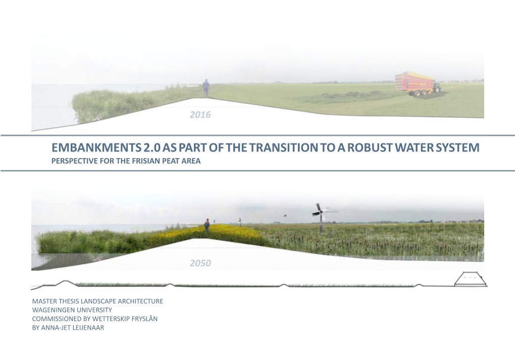 Embankments 2.0 As Part of the Transition to a Robust Water System Perspective for the Frisian Peat Area