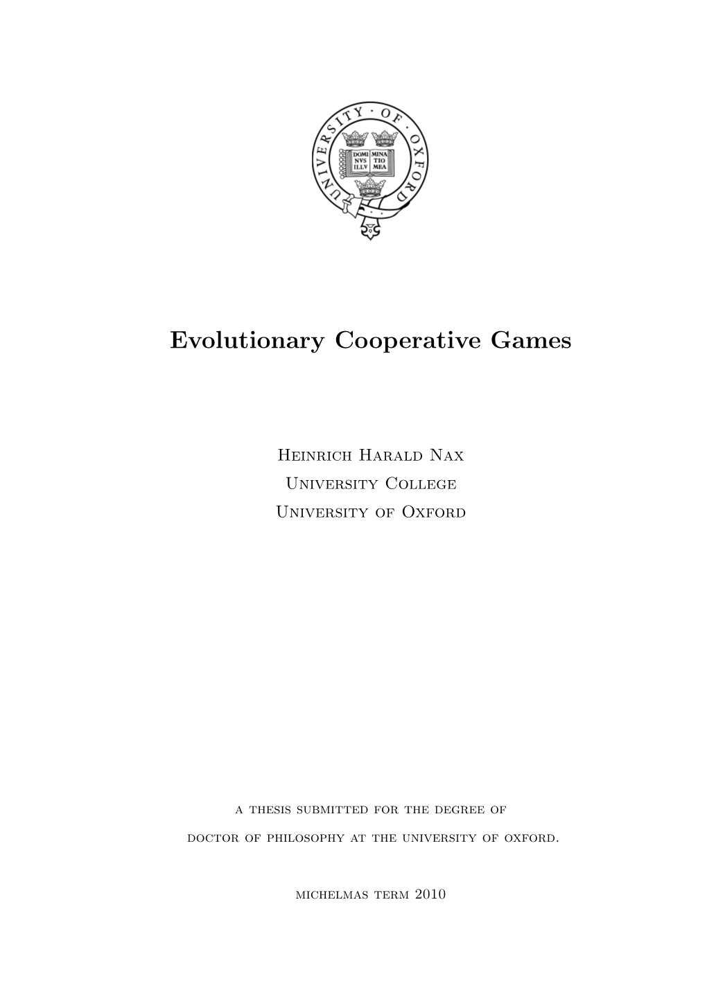 Evolutionary Cooperative Games