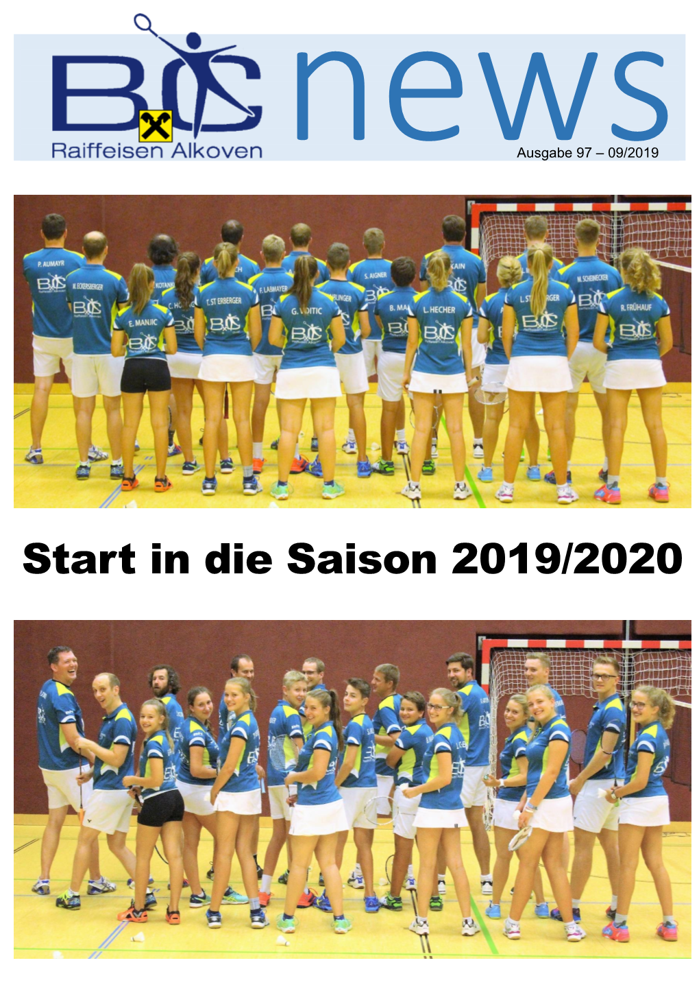 Start in Die Saison 2019/2020