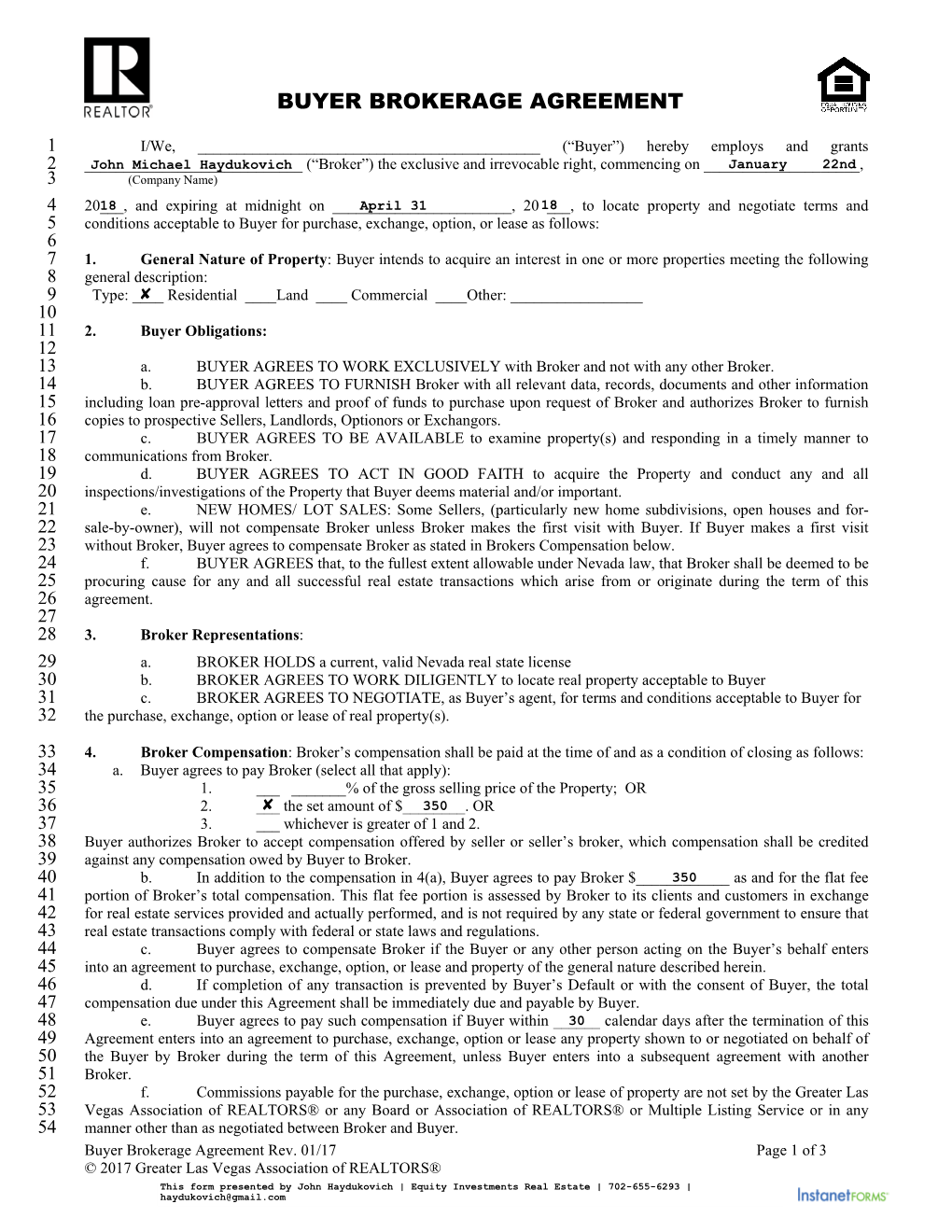 Buyer Brokerage Agreement