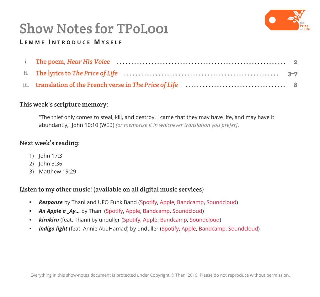 Show Notes Document!