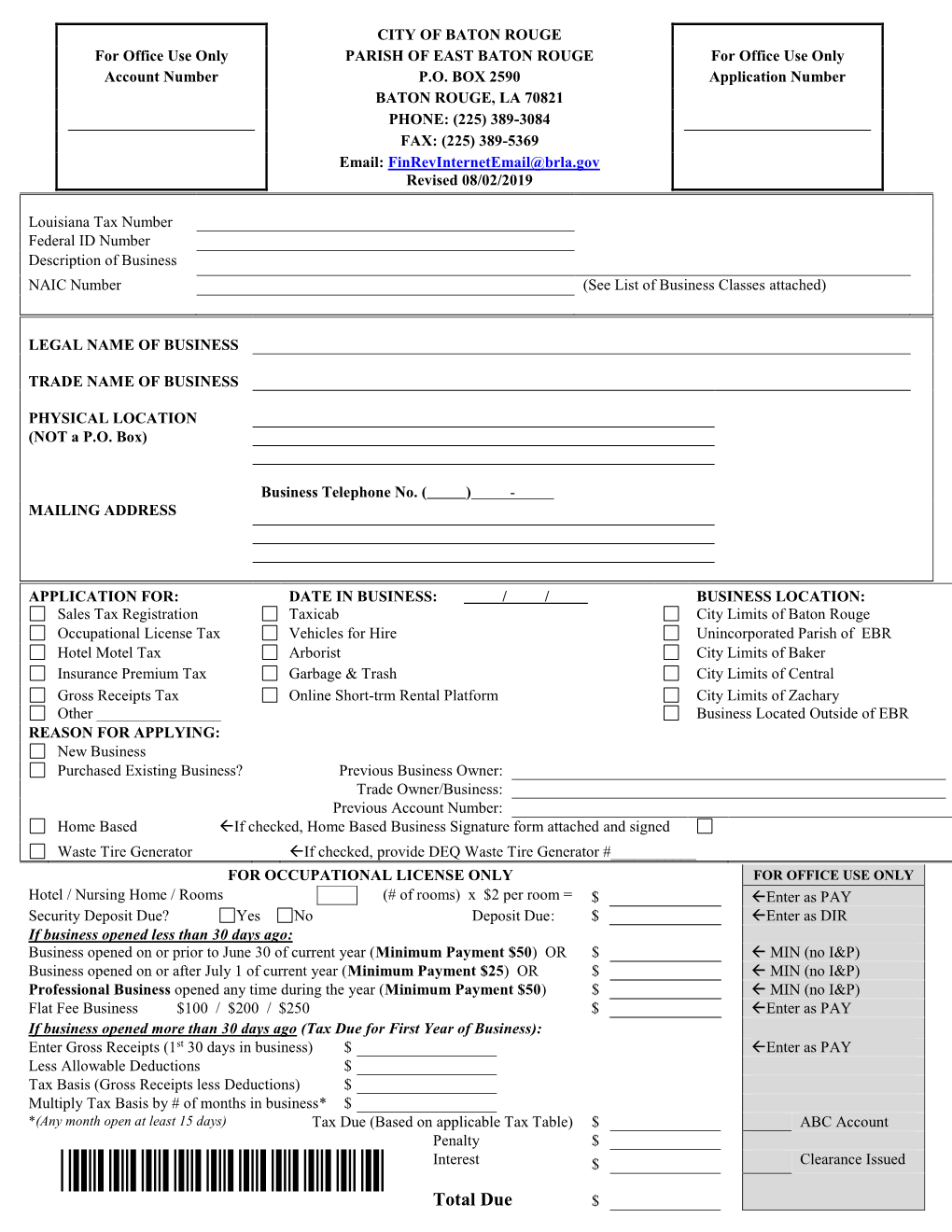 Business Registration Application Form (PDF)