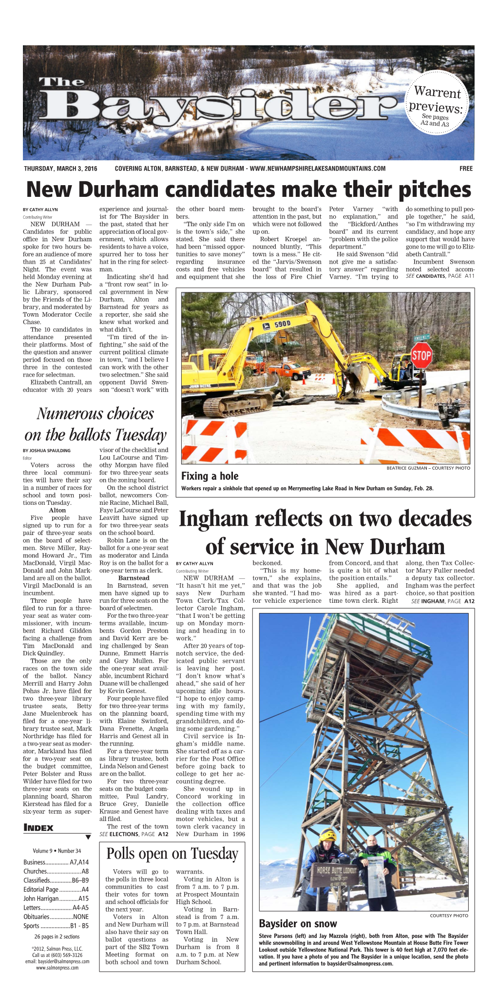 Ingham Reflects on Two Decades of Service in New Durham