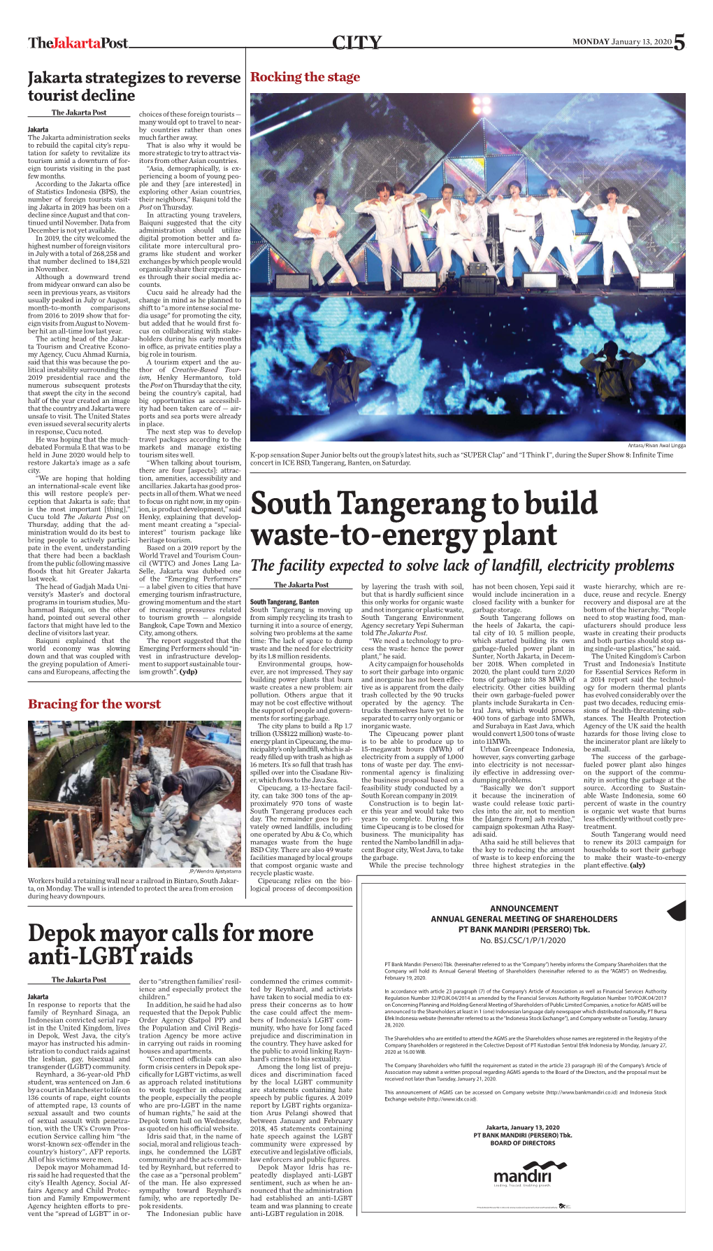 South Tangerang to Build Waste-T0-Energy Plant