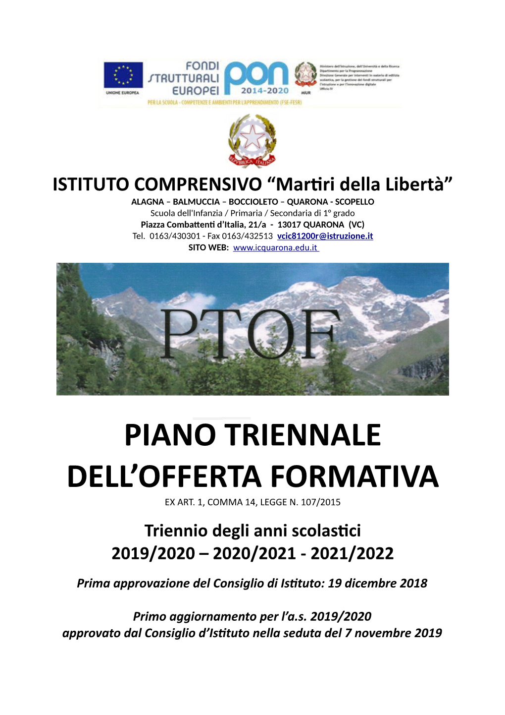 Piano Triennale Dell'offerta Formativa