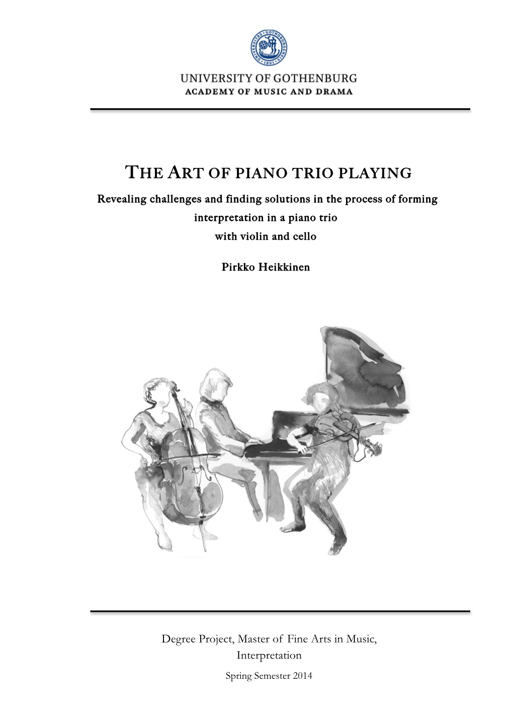 The Art of Piano Trio Playing